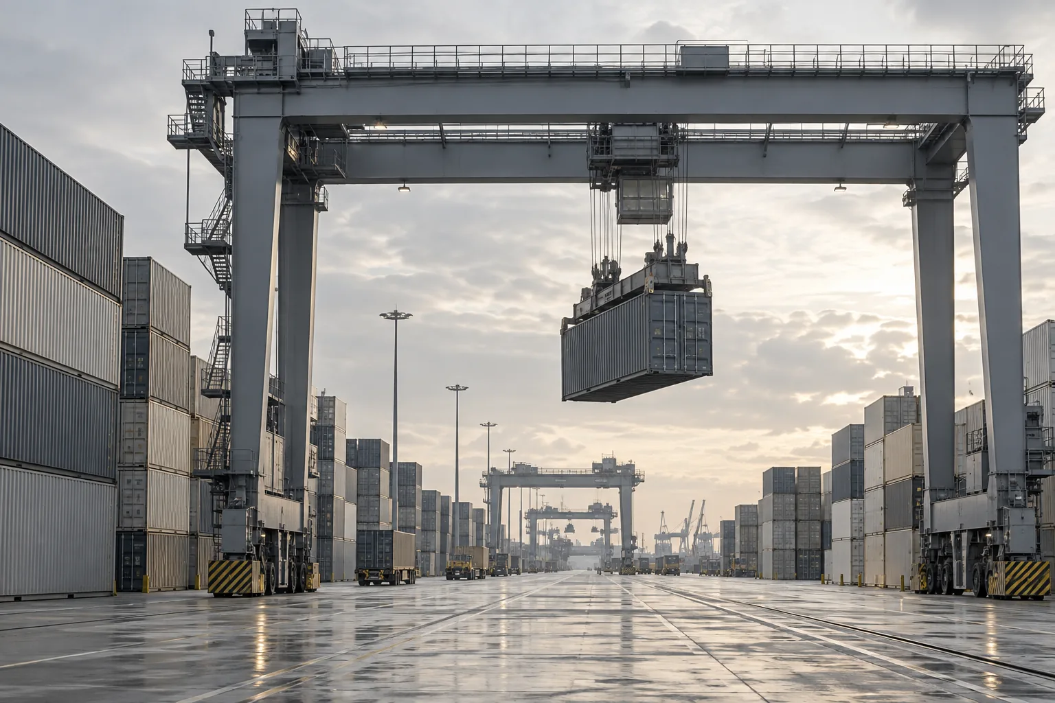 AI-generated logistics industry illustration