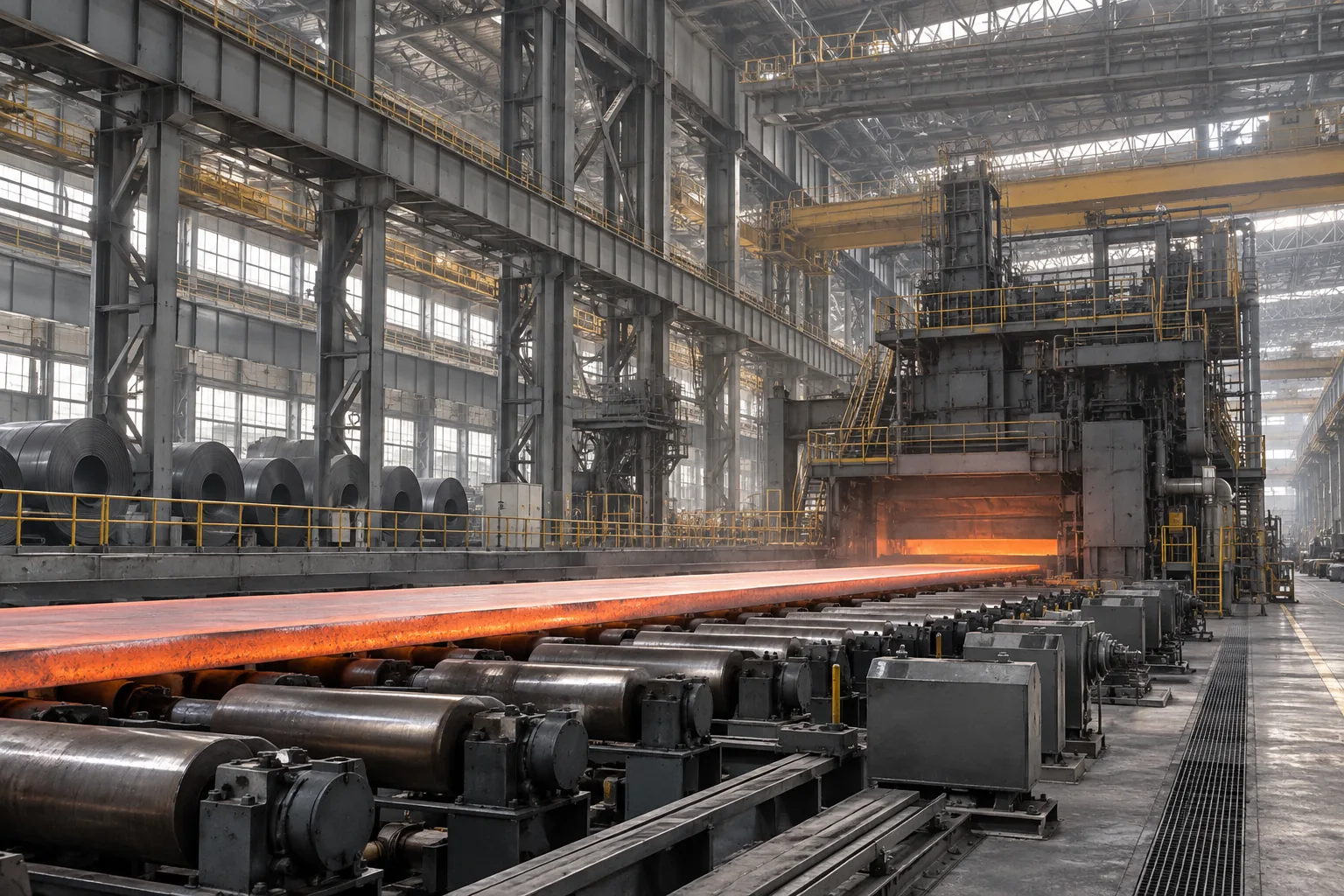 AI-generated metallurgy industry illustration