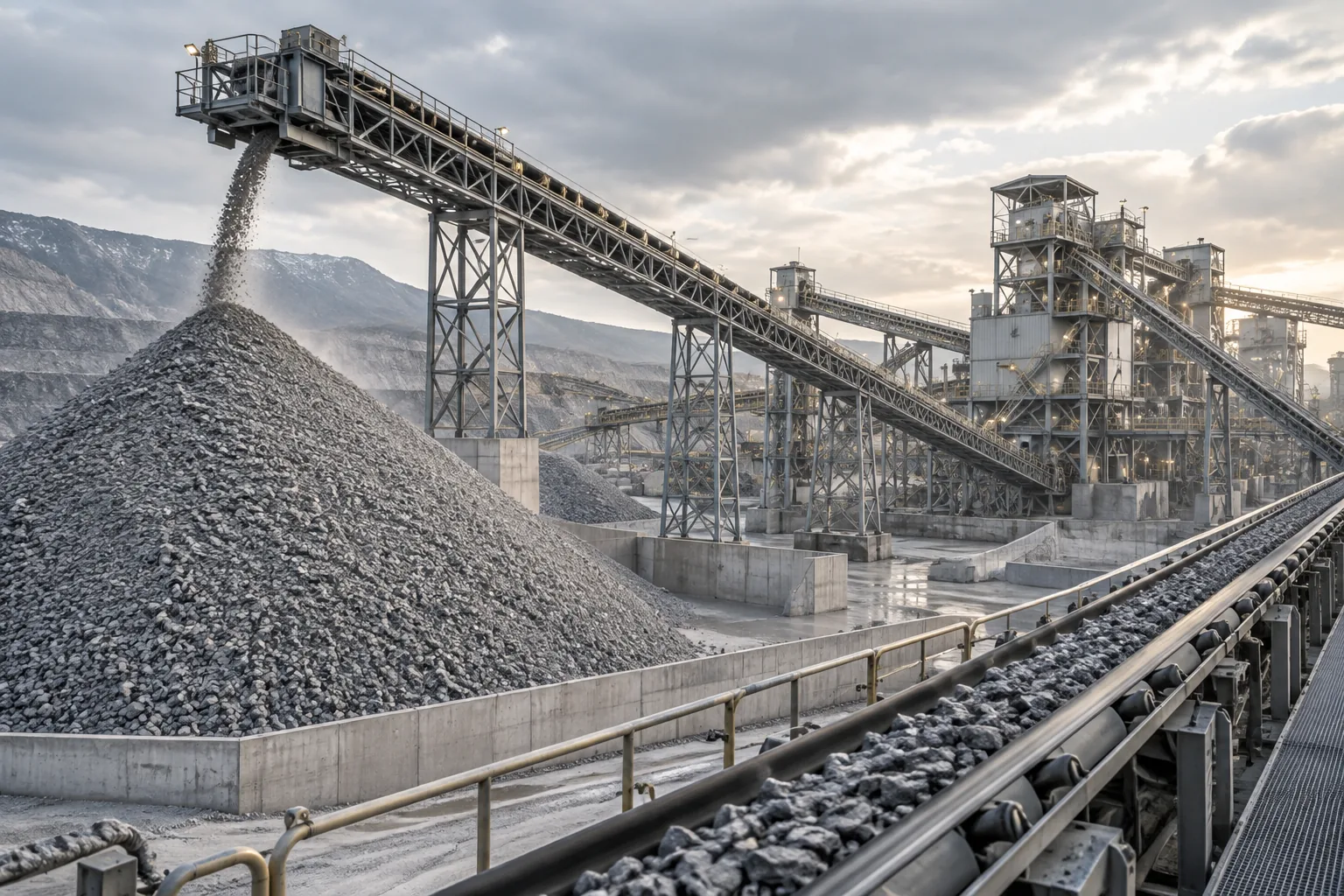 AI-generated mining industry illustration